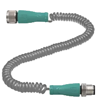 Pepperl+Fuchs V1-G-0,5/2,5M-PUR-V1-G Connection cable, Helix cable