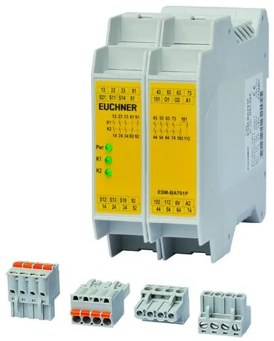 Euchner ESM-BA701P Basic device ESM-BA7, 7 safety contacts, 4 auxiliary contacts, 2 monitoring contacts, cat 4