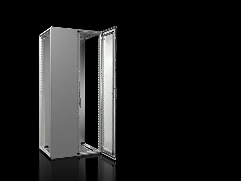 Rittal VX 8881.000 VX Modüler pano sistemi, GYD: 800x1800x600 mm, çelik sac, montaj plakalı, ön tarafta çift kapılı