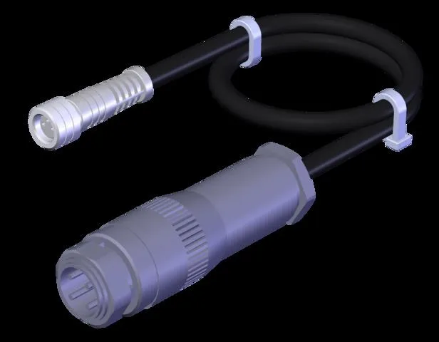 Euchner C-M08F03-02X025PV15,0-M18M04-103647 Connecting cable with 2 plug connectors M8 and M18, 15 m