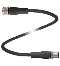 Pepperl+Fuchs V19-G-BK40M-PVC-U-V19-G Cordset M12 socket straight to M12 plug straight A-coded, 8-pin, PVC cable black, UL approved
