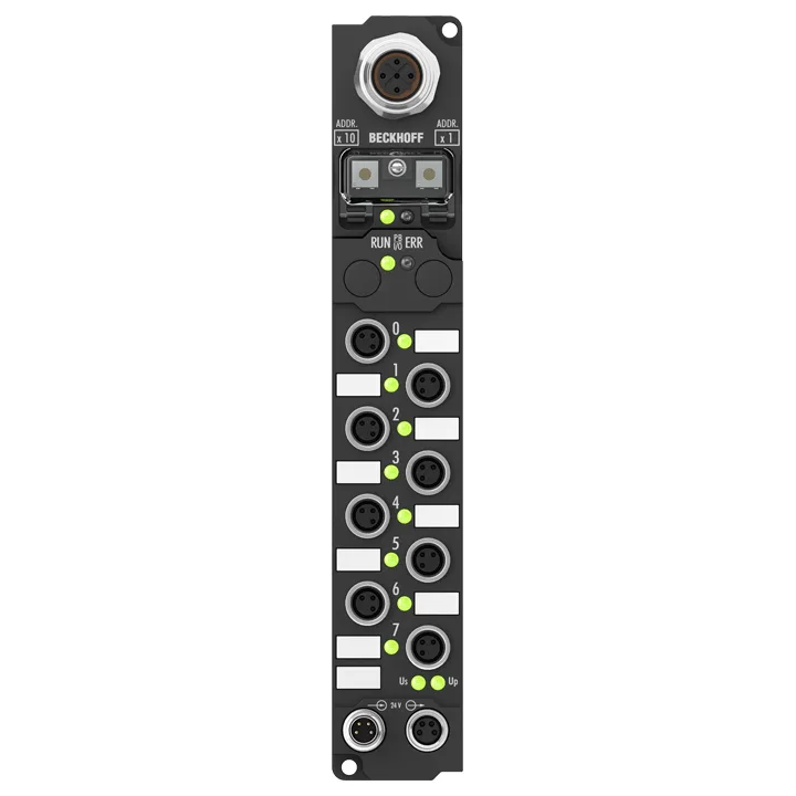 Beckhoff IP2001-Bxxx Fieldbus Box, 8-channel digital output, 24 V DC, 05 A, M8