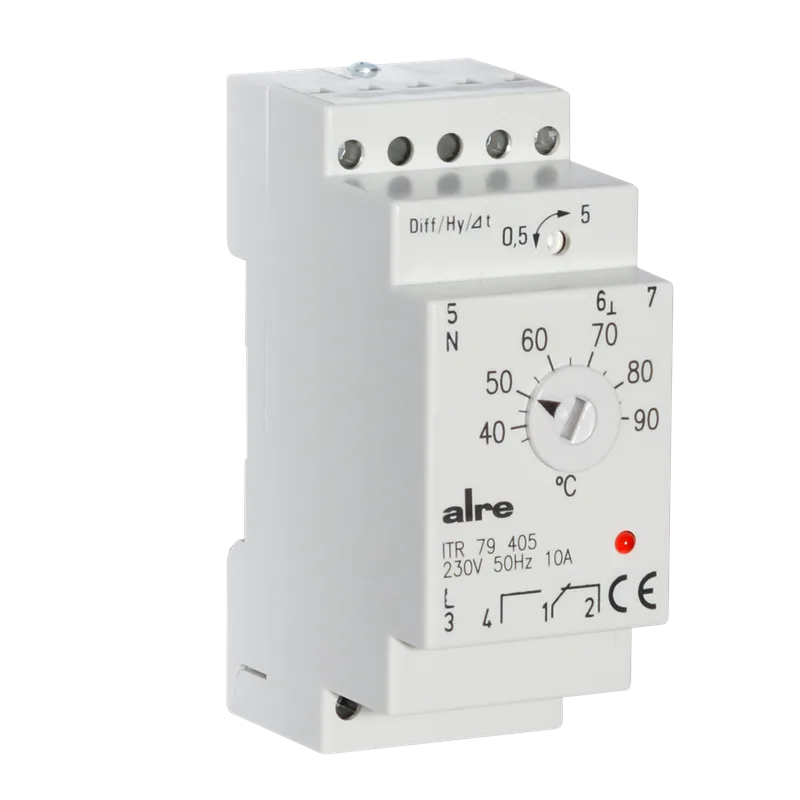 Alre ITR 79.405 Temperature controller for standard rail mounting, 35…95…°C