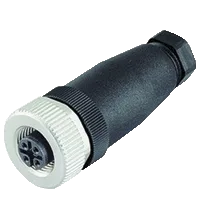 Pepperl+Fuchs V1-G-PG9 Female connector M12 straight A-coded 4-pin, for cable diameter 6 - 8 mm, field-attachable