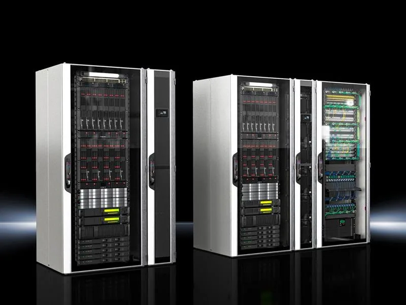 Rittal SK 3313.410 LCP Rack DX, 12 kW, flush, RAL 7035, WHD: 300 x 2000 x 1000 mm, 380 – 480 V/3~/50 – 60 Hz