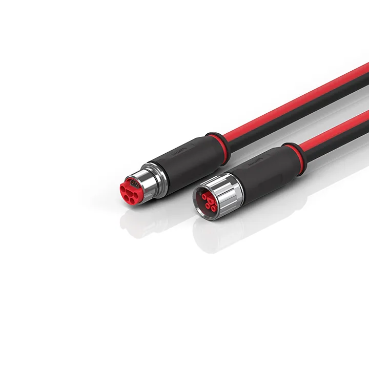 Beckhoff ZK7314-3431-0xxx B23, ECP cable, PUR, 5 G 40 mm² + (1 x 4 x AWG22), drag-chain suitable, key 1 (2 x 24 V DC + PE)