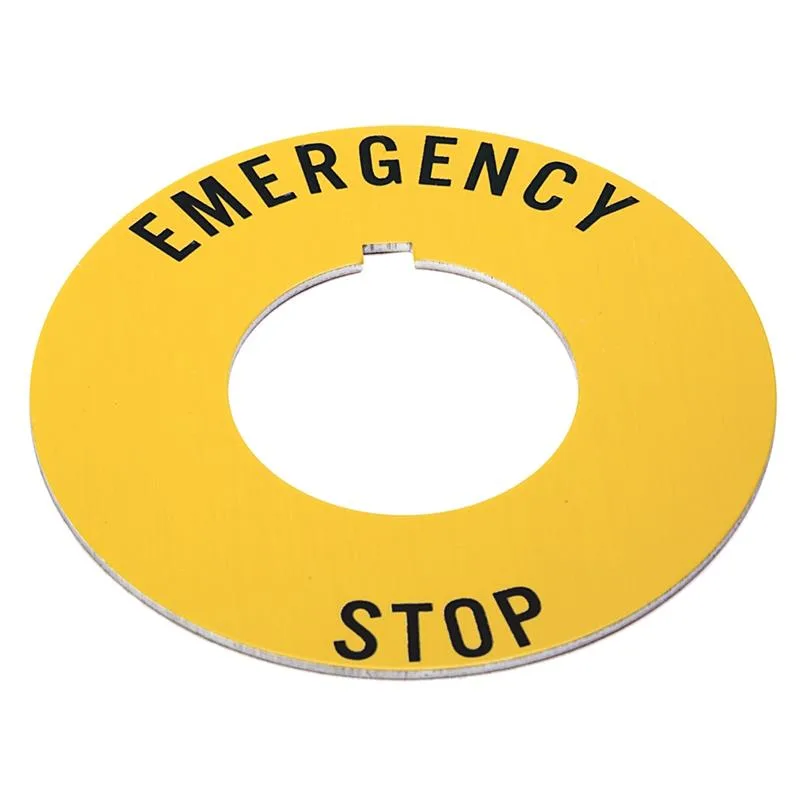 Allen Bradley 800T-X646EM 30mm 800T EMERGENCY STOP Yel Ring Legend