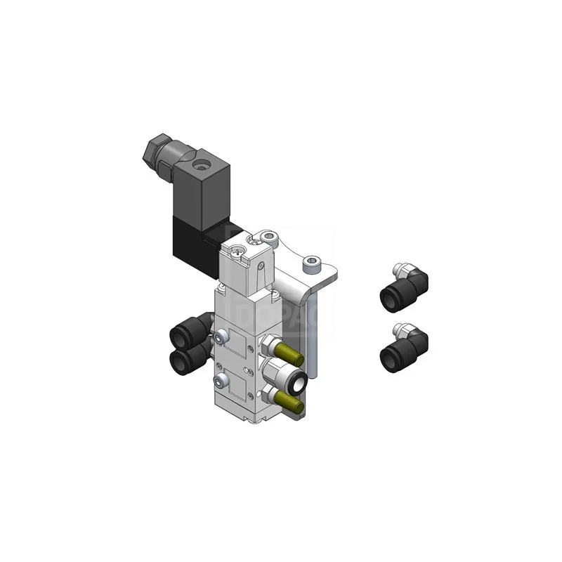 Dopag 1023740 Solenoid valve with industrial plug type CI and holding sheet metal