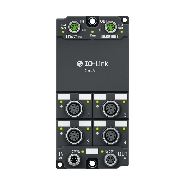 Beckhoff EP6224-2022 EtherCAT Box, 4-channel communication interface, IO-Link, master, Class A, M12