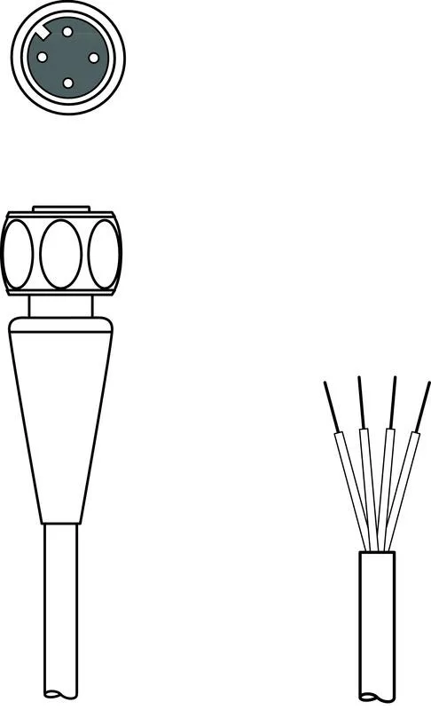 Leuze KD U-M12-4A-T0-100 F+B Bağlantı kablosu
