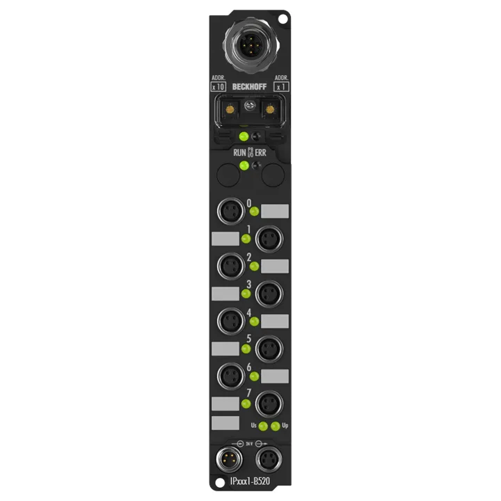 Beckhoff IP2001-B520 Fieldbus Box, 8-channel digital output, DeviceNet, 24 V DC, 05 A, M8