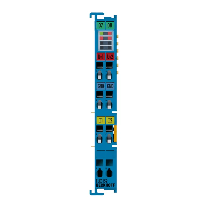Beckhoff ELX3152 EtherCAT Terminal, 2-channel analog input, current, 0/4…20 mA, 16 bit, single-ended, Ex i
