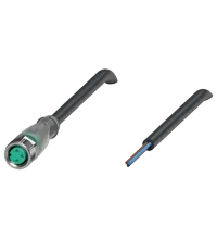 Pepperl+Fuchs V3-GM-E2-BK2M-PVC-U Female cordset single-ended M8 straight A-coded, LED 3-pin, PVC cable black, UL approved