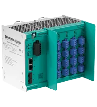 Pepperl+Fuchs ARS12-B2-IA16-2 Ethernet-APL rail field switch with 16 intrinsically safe Ex ia spur ports and spring terminals