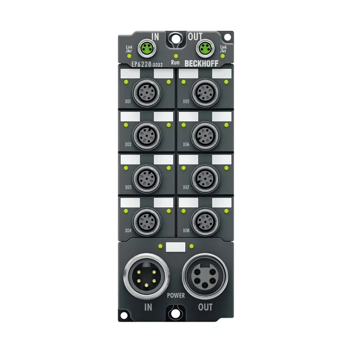 Beckhoff EP6228-3032 EtherCAT Box, 8-channel communication interface, IO-Link, master, Class B, M12