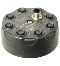 Pepperl+Fuchs VAZ-2T8-G11-V1 Splitter box, M12, AS interface and auxiliary voltage to eight M12 connectors
