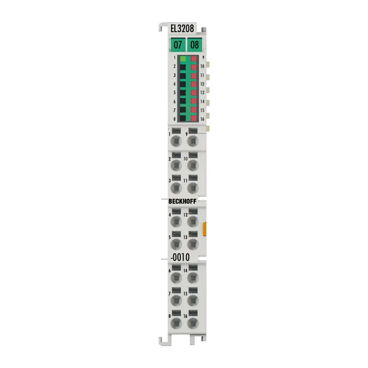 Beckhoff EL3208-0010 EtherCAT Terminal, 8-channel analog input, temperature, RTD (Pt1000, NTC), 16 bit