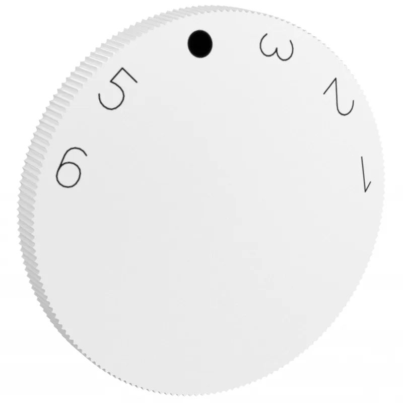 Alre ET-10 Adjustment knob for devices in B2000 series, scale 1…6, pure white, gloss