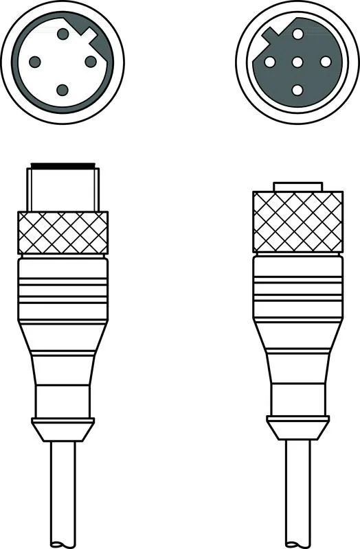 Leuze KDS PB-M12-4A-M12-4A-P3-100 Bağlantı kablosu