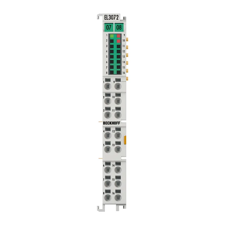 Beckhoff EL3072 EtherCAT Terminal, 2-channel analog input, multi-function, ±10 V, ±20 mA, 12 bit
