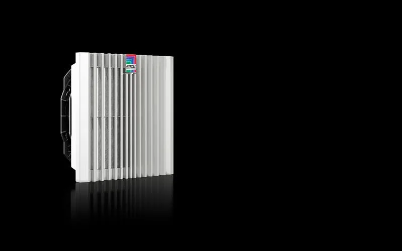 Rittal SK 3240.710 SK Blue e+ filtre fanı, 218/191 m³/h, 115 V, 1~, 50 Hz/60 Hz, GYD 255 x 255 x 129 mm, RAL 7035