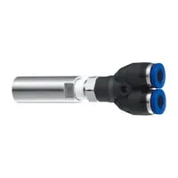 Keyence SJ-MS4 2-branch Threaded Tube Nozzle for Straight Type Unit