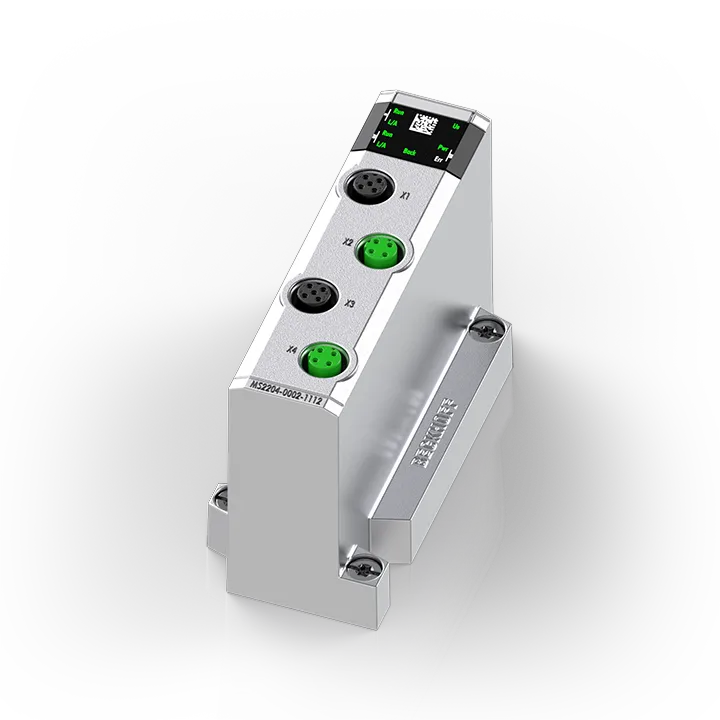 Beckhoff MS2204-0002-1112 System module, EtherCAT power infeed + forwarding, EtherCAT, 24 V DC, 4 A, M12