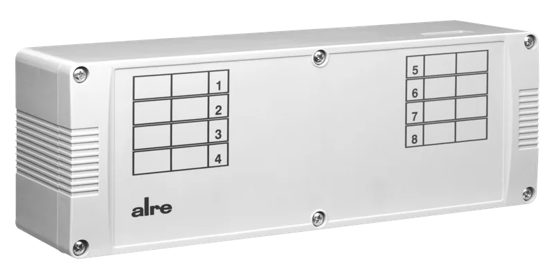 Alre VOORL-318.009 Terminal strip, H/C changeover via external contact, max 8 room thermostats and 32 valve actuators, IP20