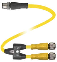 Pepperl+Fuchs V15-G-S-10M-T-03M-PUR-A-V1-C1 Y-splitter cordset for transmission channel C1