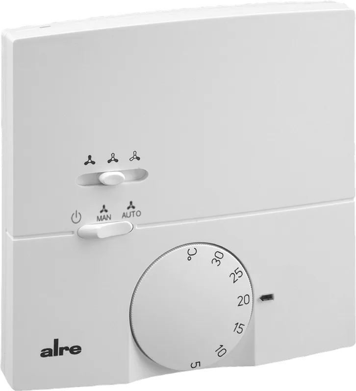 Alre KTRRB-117.169 Room thermostat, heating/cooling, surface-mounted, 230V AC, 3-stage fan output 0…10V or flexible 0…10V