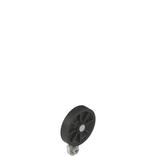 Pizzato VN A00KF-R26 Adjustable straight metal revolving lever with rubber roller, Ø 50 mm