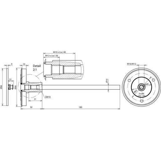 Dehn + Söhne EFPK M10 12 V4A L230 STTZN