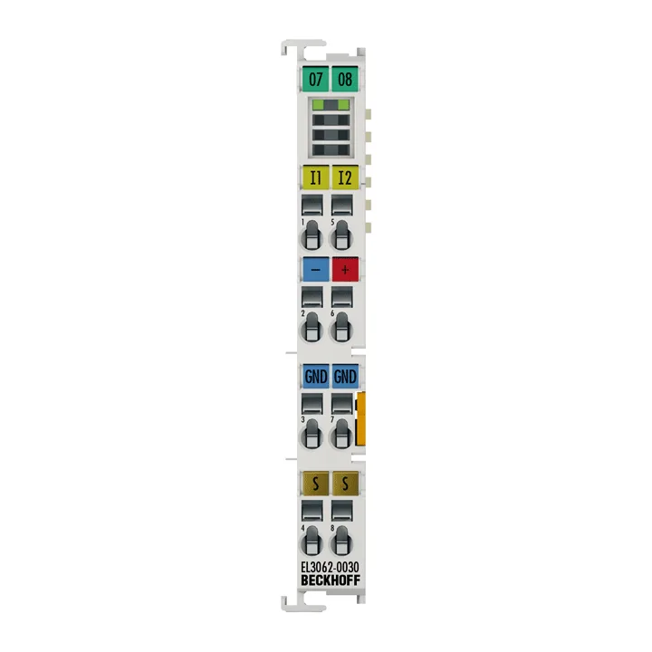 Beckhoff EL3062-0030 EtherCAT Terminal, 2-channel analog input, voltage, 0…30 V, 12 bit, single-ended