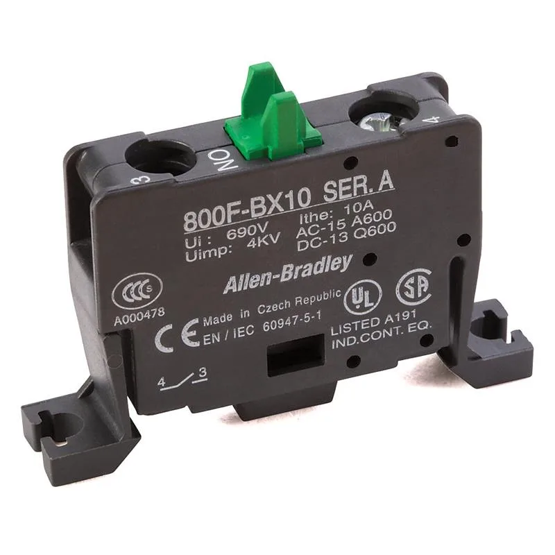 Allen Bradley 800F-BX10 22mm Contact Block 800F PB