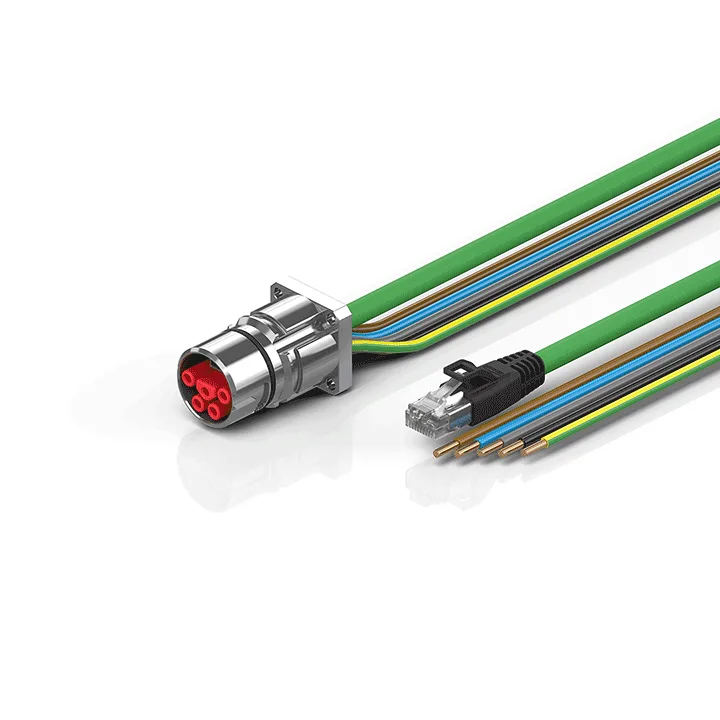 Beckhoff ZK7A14-BW00-Axxx B23, ENP cable, PUR, 5 G 40 mm² + (1 x 4 x AWG22), drag chain suitable, key 3 (user-defined voltage)