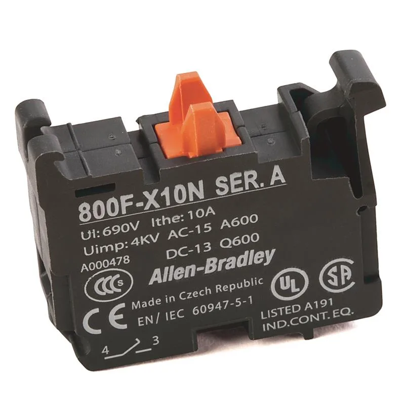 Allen Bradley 800F-X10N Contact Block