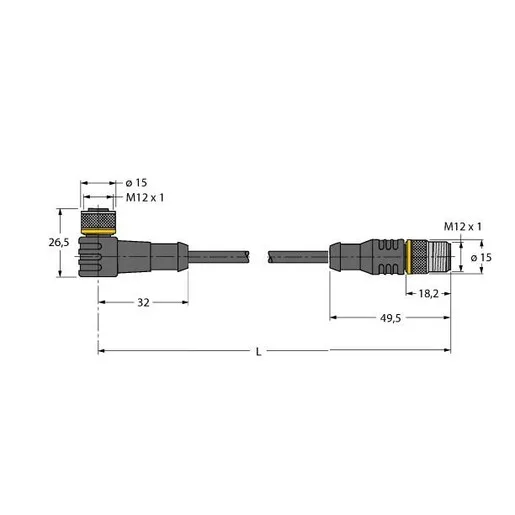 Turck WKC5T-P7X3-2-RSC5T/TEL