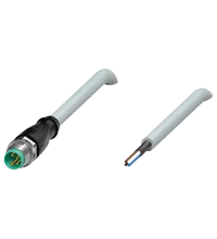 Pepperl+Fuchs V31S-GM-5M-PUR-ABG Male cordset single-ended M8 straight A-coded, 4-pin, PUR cable grey, shielded