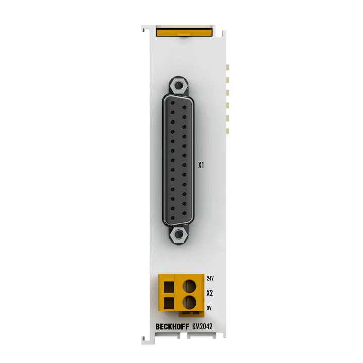 Beckhoff KM2042 Bus Terminal module, 16-channel digital output, 24 V DC, 05 A, D-sub