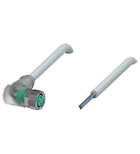 Pepperl+Fuchs V3-WM-E2-5M-PVC Female cordset single-ended M8 angled A-coded, LED 3-pin, PVC cable grey
