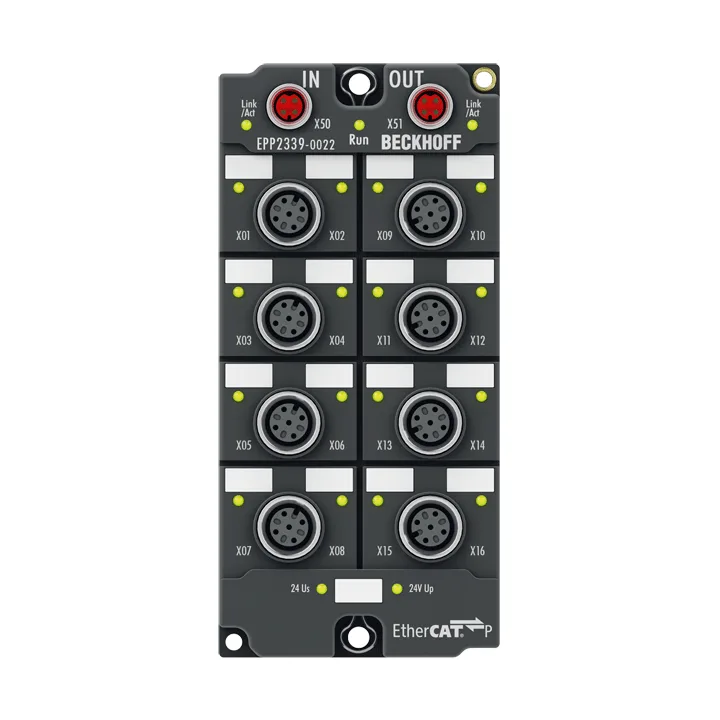 Beckhoff EPP2339-0022 EtherCAT P Box, 16-channel digital combi, 24 V DC, 3 ms, 05 A, M12