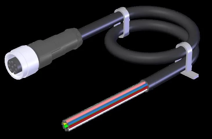 Euchner C-M12F08-07X025PU25,0-MA-103782 Connecting cable with plug connector M12, 8-pin, 25 m