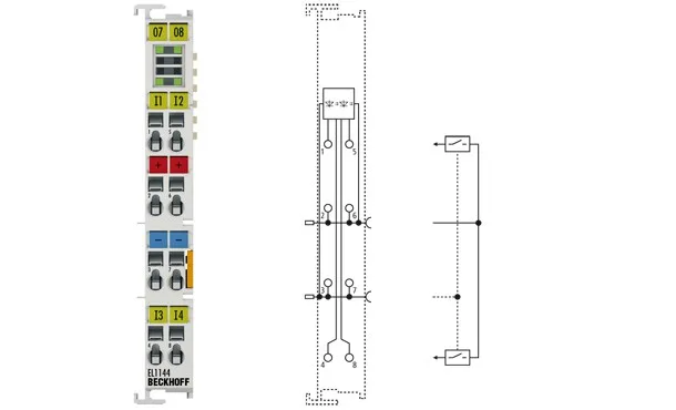 BECKHOFF EL1144 4-Channel Digital Input Terminal 12 VDC