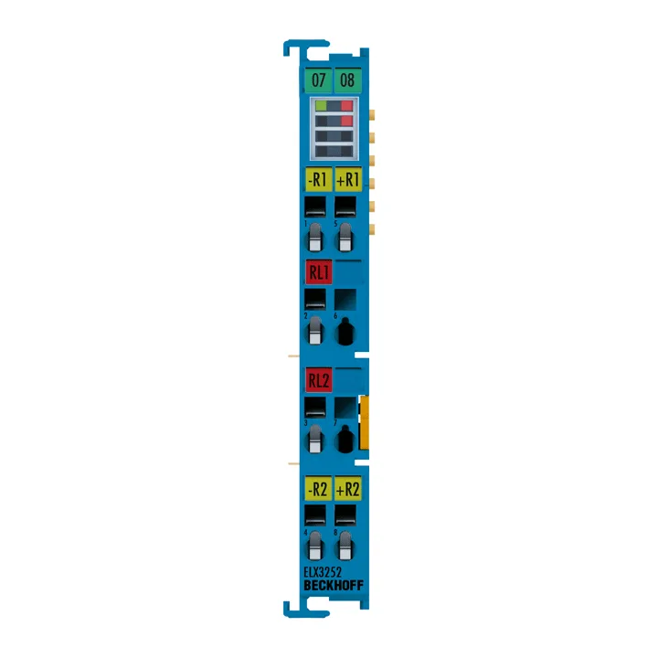 Beckhoff ELX3252 EtherCAT Terminal, 2-channel analog input, potentiometer, 300 Ω…40 kΩ, 16 bit, Ex i