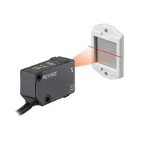 Keyence LV-NH64 Sensor head, Retro-reflective model, Area type Magnified beam, long-distance area