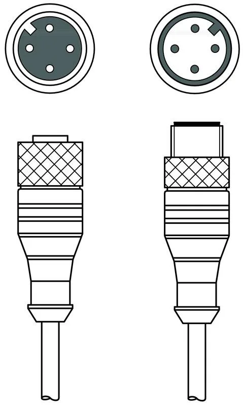 Leuze KDS U-M12-4A-M12-4A-P1-030 Bağlantı kablosu