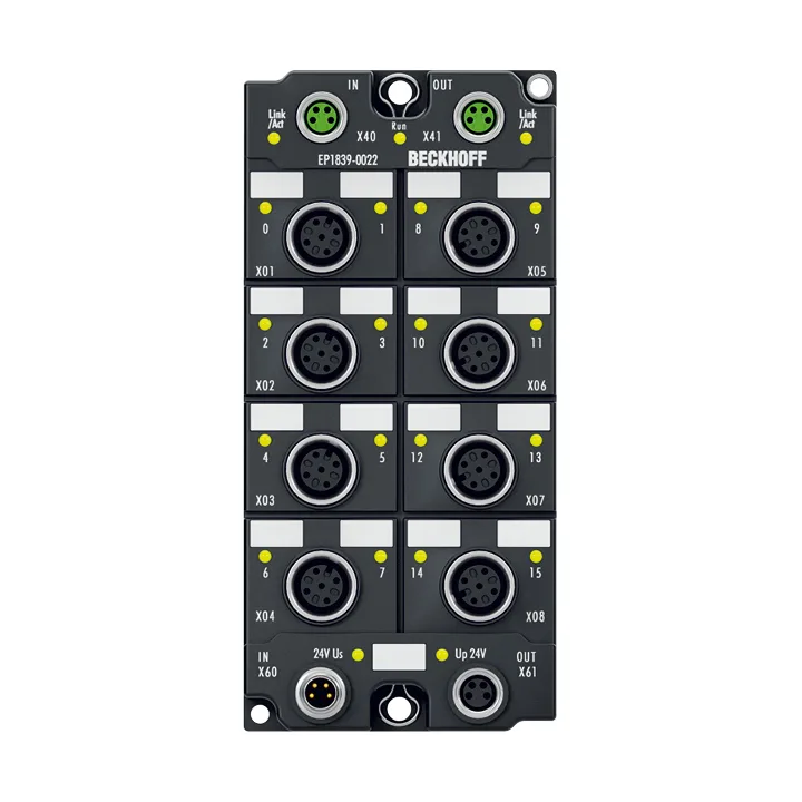 Beckhoff EP1839-0022 EtherCAT Box, 16-channel digital input, 24 V DC, M12, with diagnostics