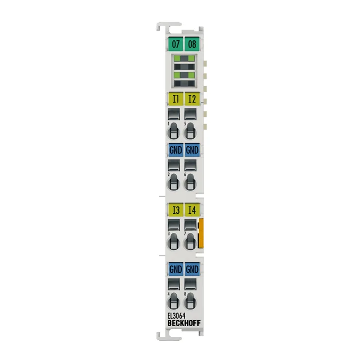 Beckhoff EL3064 EtherCAT Terminal, 4-channel analog input, voltage, 0…10 V, 12 bit, single-ended