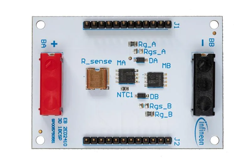 Infineon EB 2ED2410 3D 1BCSP EiceDRIVER™ APD 2ED2410-EM - 24 V evaluation MOSFET daughterboard, common source, pre-charging