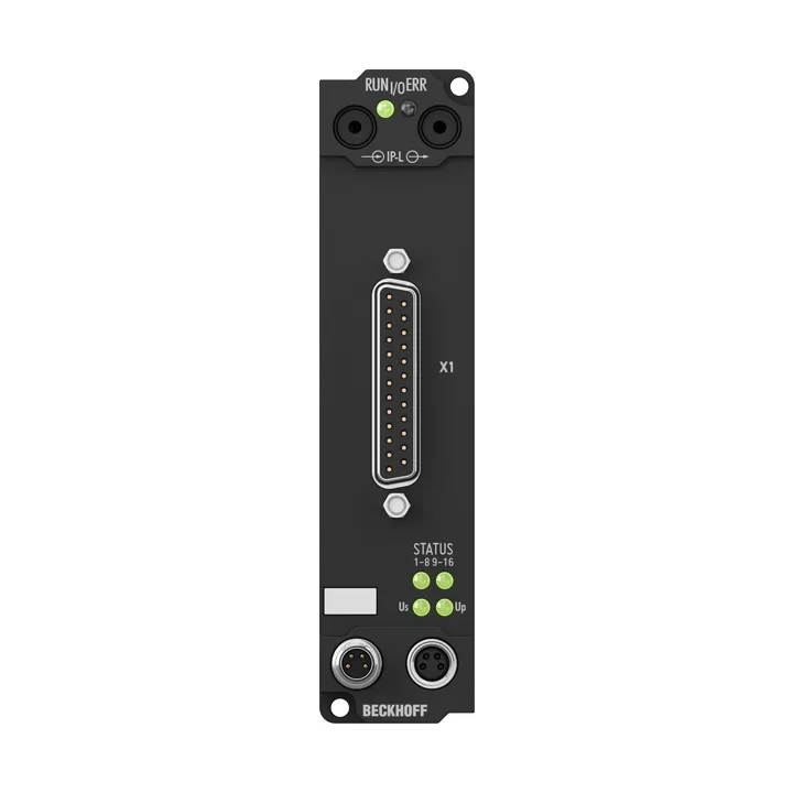Beckhoff IE2808 Extension Box, 16-channel digital output, 24 V DC, 05 A, D-sub